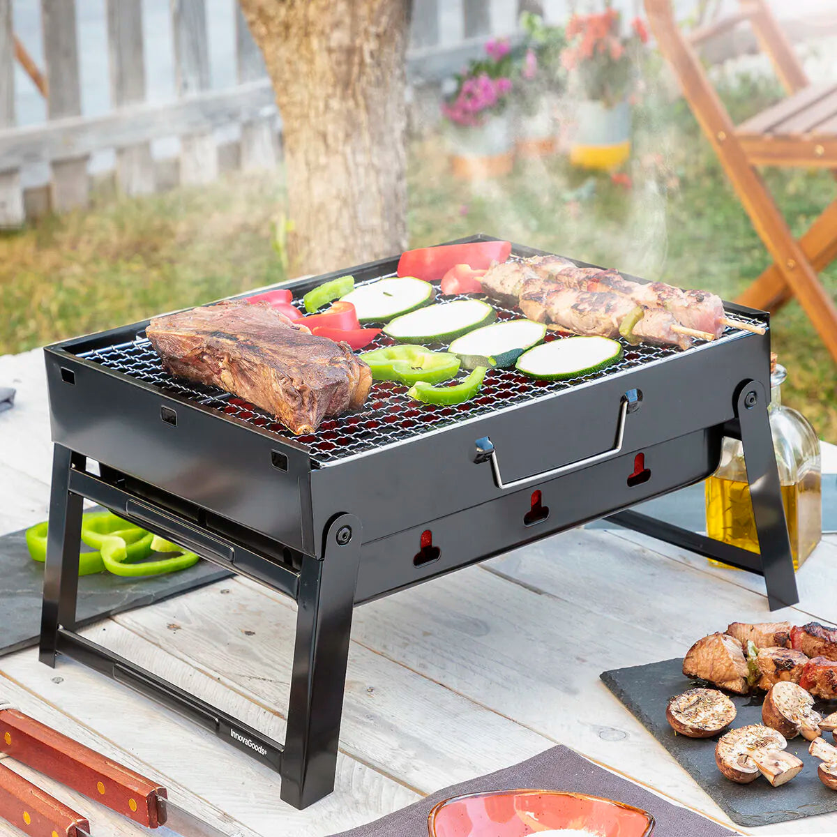Portable Foldable BBQ Grill Space Saver