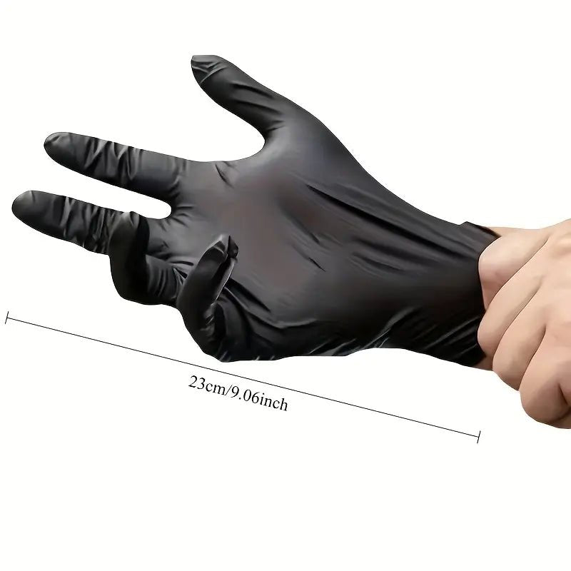 100 Piece Disposable Black Gloves - Homazing