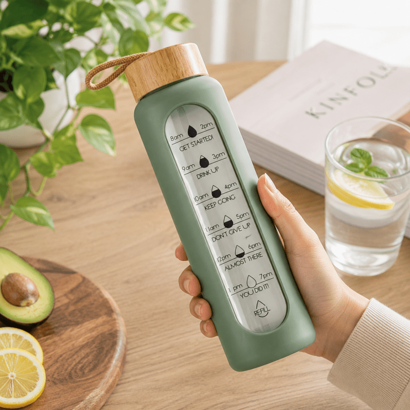 1200ml Glass Bottle With Silicone Cover - Homazing