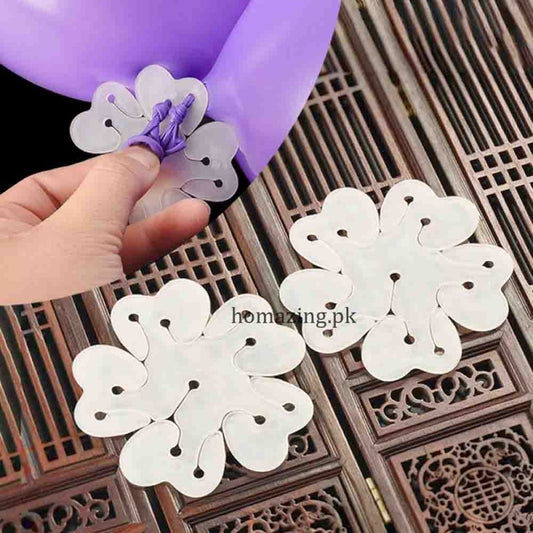 Flower Clip Tie Balloon Pack Of 10