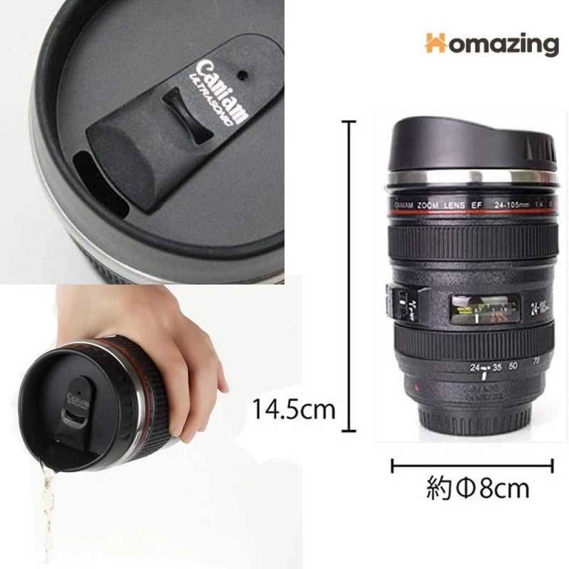 Creative Camera Lens Coffee Tea Mug 300 ML