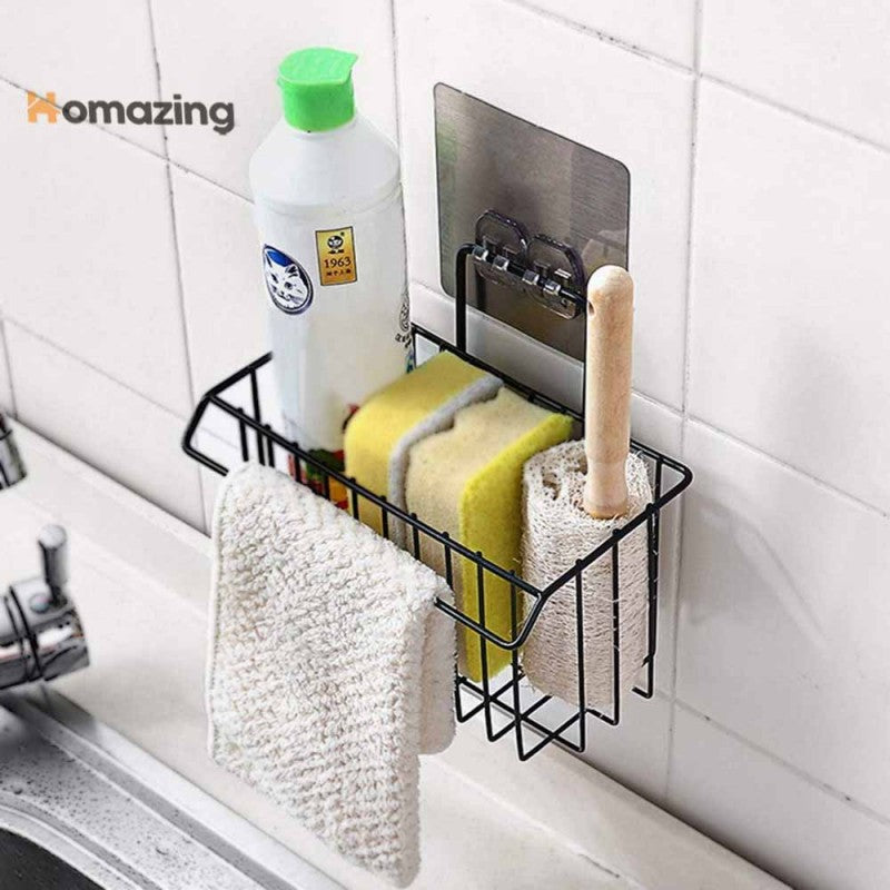 Iron Sponge Holder Rack Wall Mounted Homazing   1641212458 Sink Storage Rack Homazing 1 