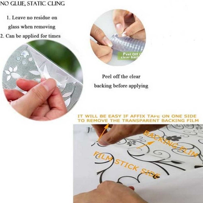 Window Glass Wallpaper Sticker Florals Fancy Pattern – Homazing