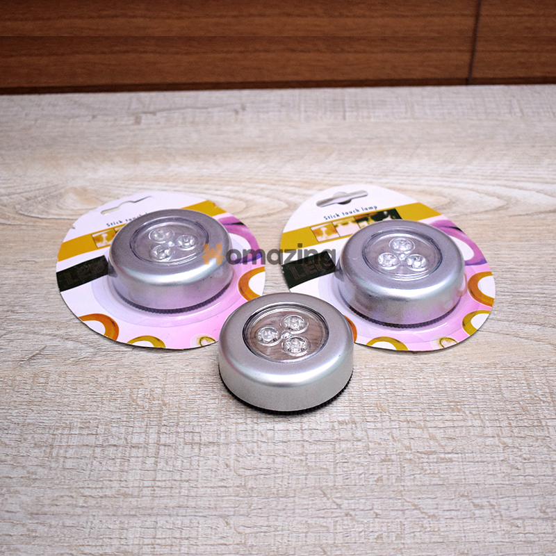 LED Push Button Tap Light Adhesive Pack Of 3 – Homazing