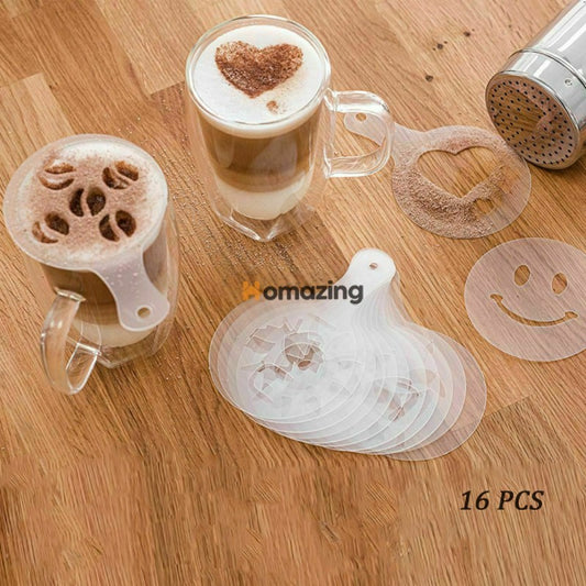 Coffee Stencil Template Set Pack Of 16Pcs