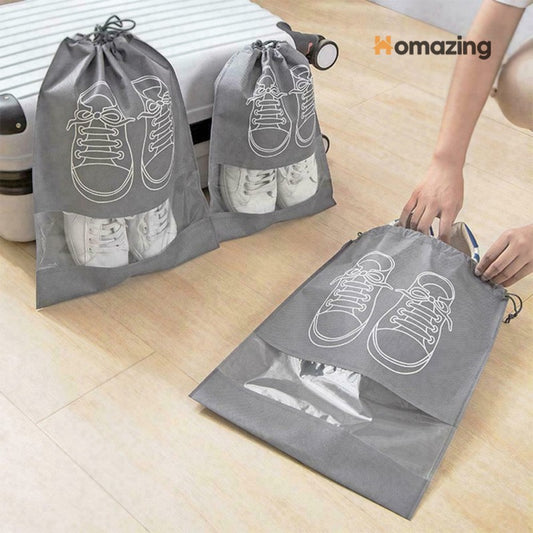 Portable Shoe Organizer Drawstring Bag