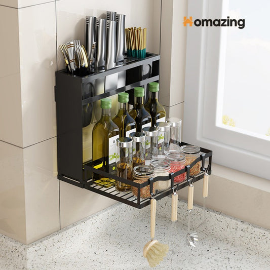 Kitchen Seasoning Storage Rack Foldable