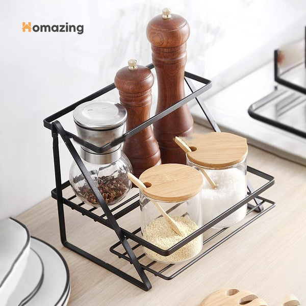 2 Tier Spice Rack Shelf Kitchen – Homazing