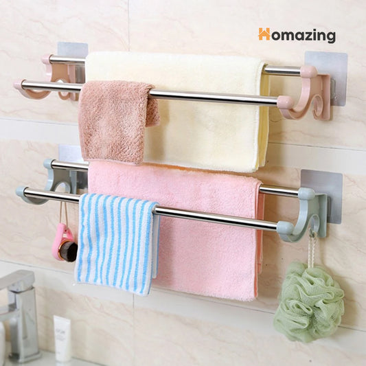 Double Rod Towel Hanger Rack