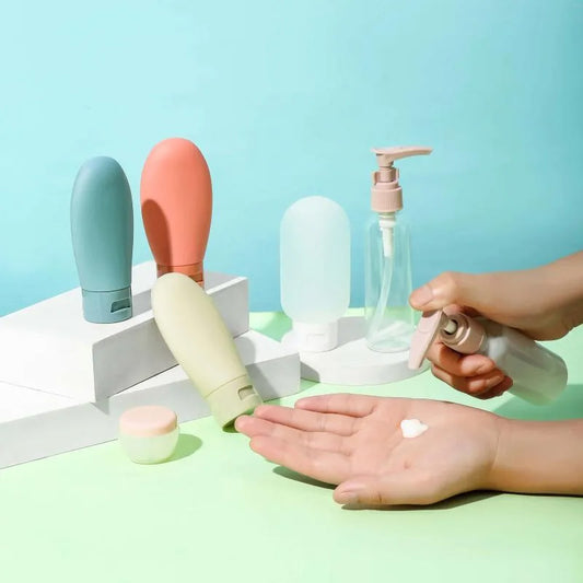 11pcs Travel Cosmetic Refillable Bottle Set With Label