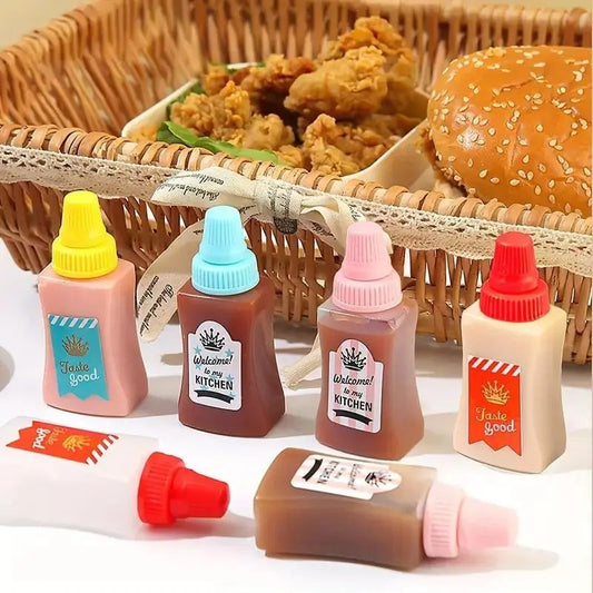 4pcs Mini Condiment Squeeze Bottle Set