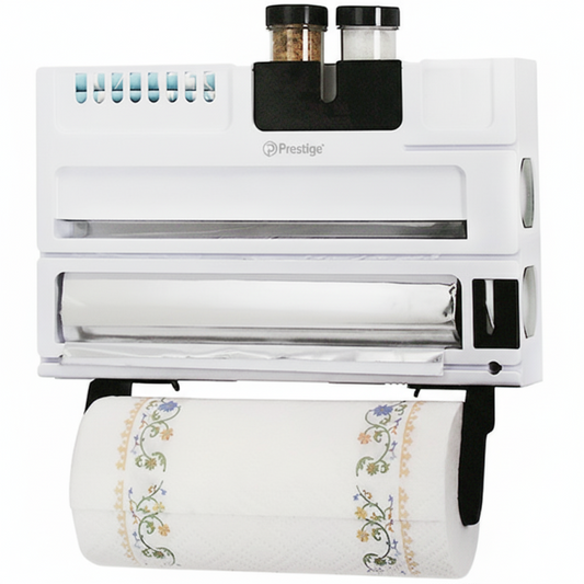 Prestige Kitchen Multi-Dispenser with Safety Knife — Wall-Mountable Organizer