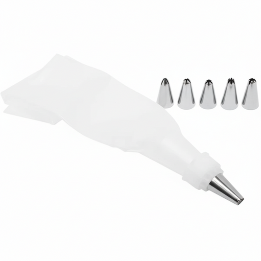 Prestige Icing Bag with Steel Nozzles — 5-Piece Cake Decorating Set