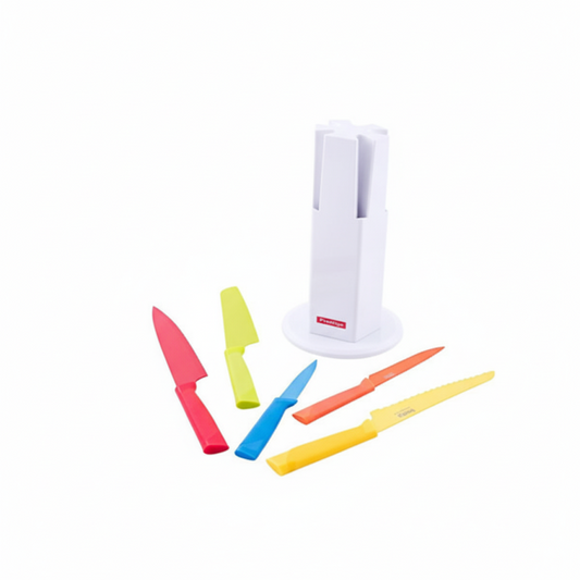Prestige 5-Piece Flush Knife Set — Multi-Colour Stainless Steel Knives for Everyday Kitchen Use