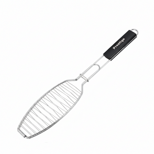 Prestige BBQ Fish Grill — Non-Stick Fish Holder with Heat-Resistant Handle