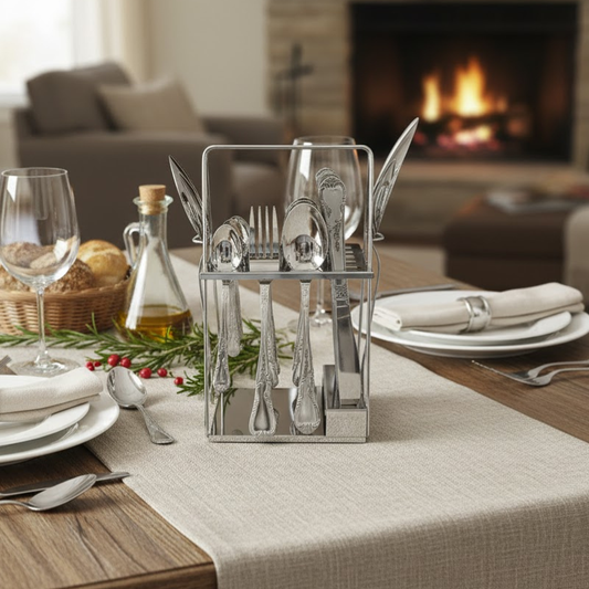 Alpenberg Stainless Steel Cutlery Set 26 Piece silver floral