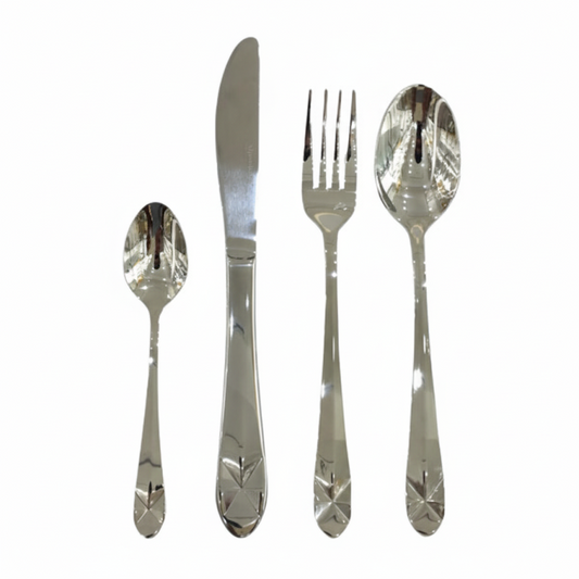 Alpenberg Stainless Steel Cutlery Set 52 Piece silver flat