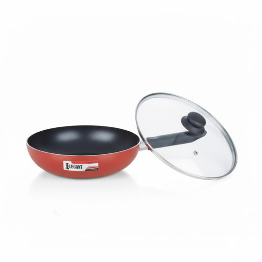Elegant Prima Non-Stick Wok with Glass Lid 28cm