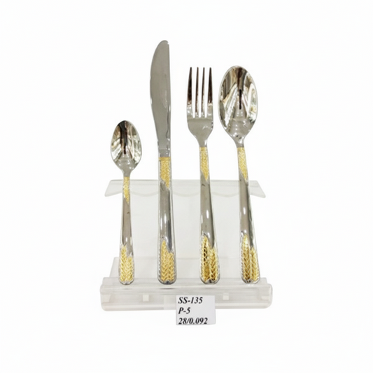 Alpenberg Stainless Steel Cutlery Set 52 Piece silver golden