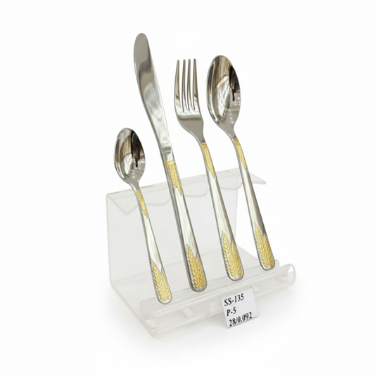 Alpenberg Stainless Steel Cutlery Set 52 Piece silver golden