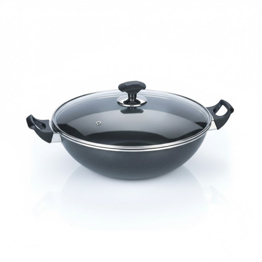 Kitchen King Proto Wok Karahi with Glass Lid