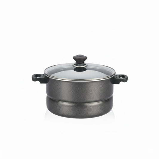 Kitchen King 2-in-1 Steamer 'n' Cooker with Glass Lid  26cm