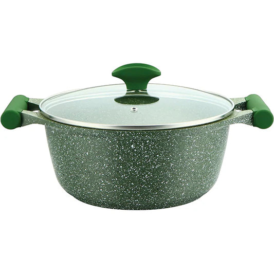 Prestige Aluminium Granite Casserole with Glass Lid 34cm