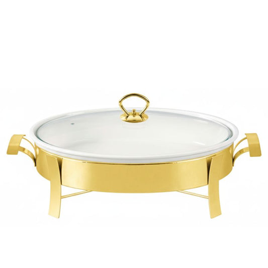 Brilliant  Buffet Serving Dish Oval withglass lid 2.5L