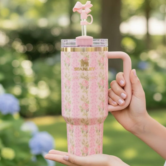 Stanley 40 OZ Tumbler Love Shack Fancy Quencher Blooming Heirloom Gift Box Edition