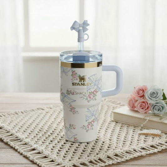 Stanley 14 OZ Tumbler Love Shack Fancy Quencher Beaux Blue