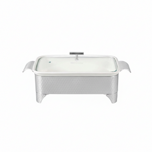 Brilliant Rectangular Casserole Serving Dish with Glass Lid  13.5inch