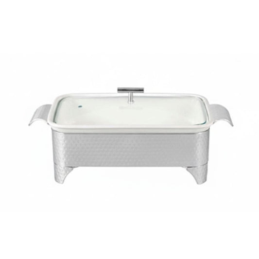 Brilliant Rectangular Buffet Casserole & Food Warmer With Glass Lid 15inch