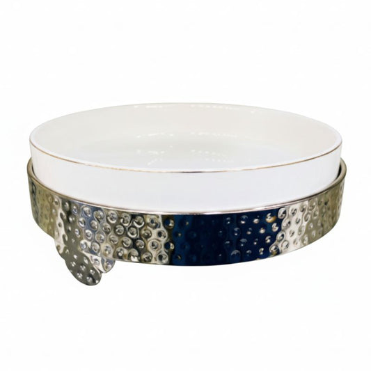 Brilliant Round 10inch Buffet Serving Dish With Stand