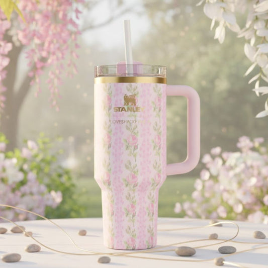 Stanley 40 OZ Tumbler Love Shack Fancy Quencher Blooming Heirloom