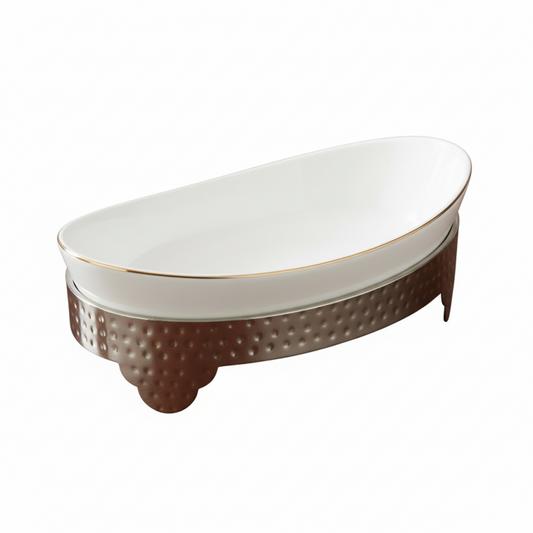 Brilliant Oval Serving 11inch bowl with Stand