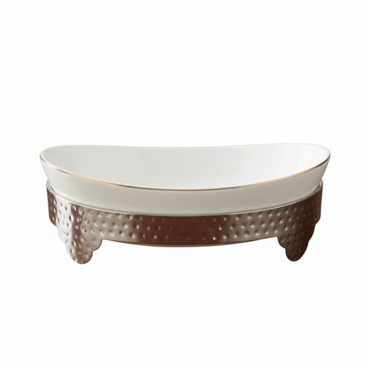 Brilliant Oval Serving 11inch bowl with Stand