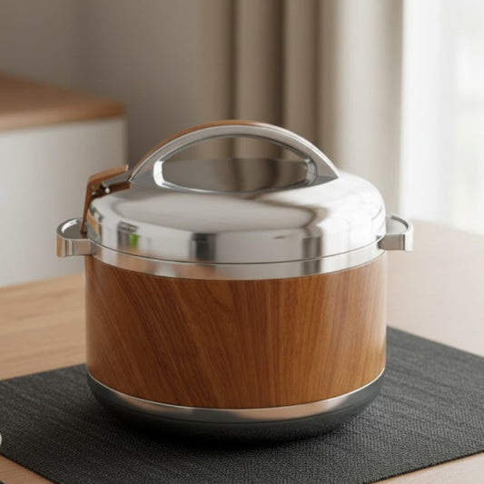 Hotpot 34CM Light Wood Silver