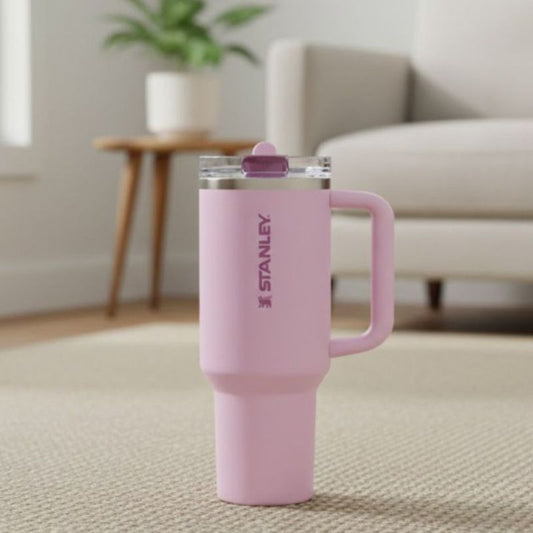 Stanley 40 OZ Cherry Blossom Flip Straw Tumbler