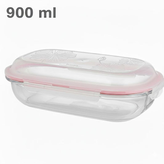 Limon 900ML Oval Glass Airtight Container With Lid
