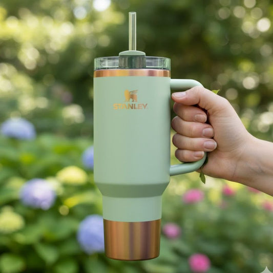 Stanley 40 OZ H2.0 FlowState Gilded Celadon Tumbler