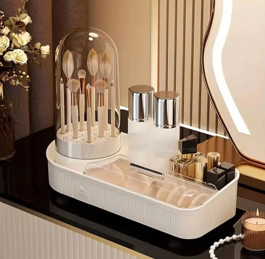 Cosmetic Organizer 360 Rotating Tabletop Storage Makeup & Brush Holder