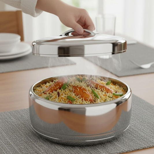 Oval 38CM Silver Hotpot