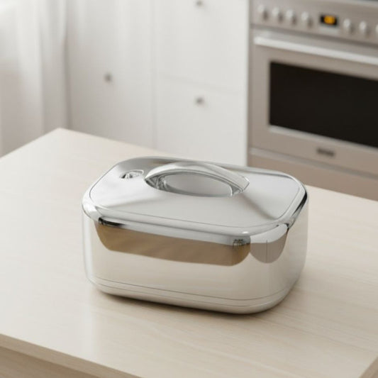 Rectangular 40CM Silver Stainless Steel Hotpot