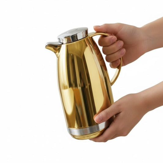 Gold & Silver 1Litre Stainless Steel Thermos