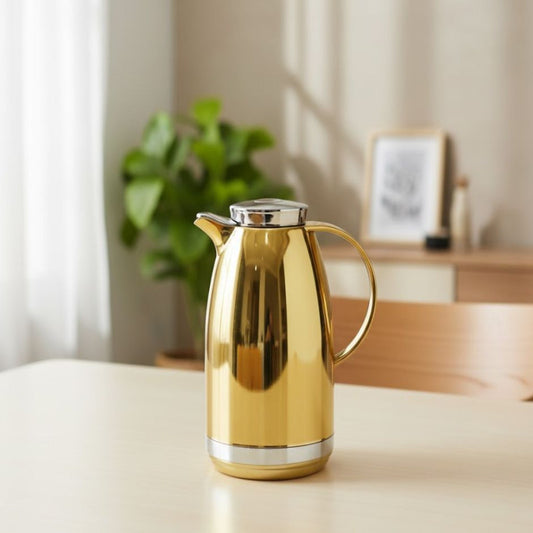 Gold & Silver 1Litre Stainless Steel Thermos