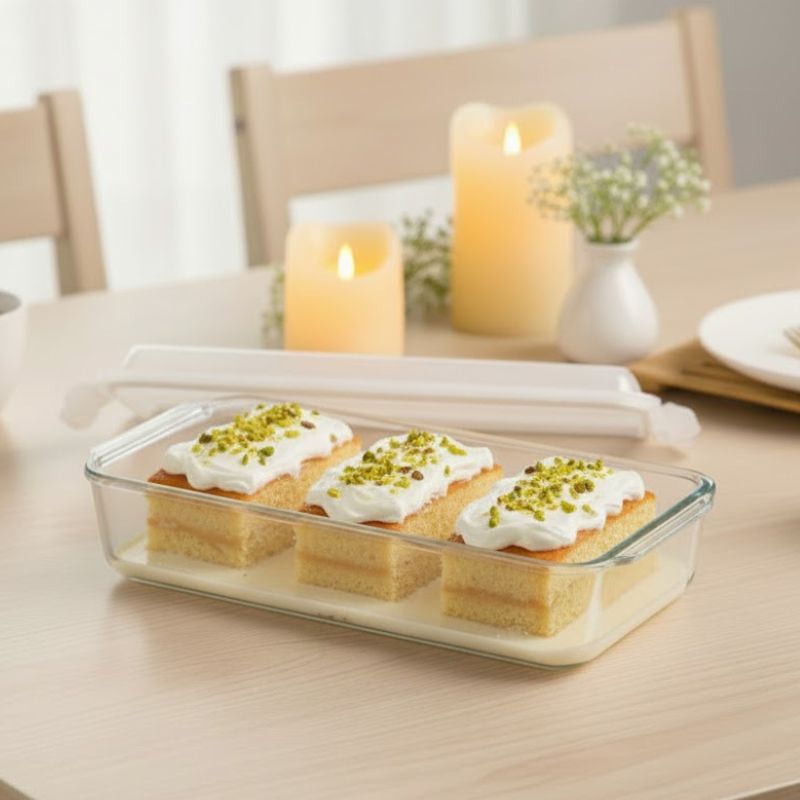 Limon 1.4Liters Rectangular Glass Dish With Lid – Homazing