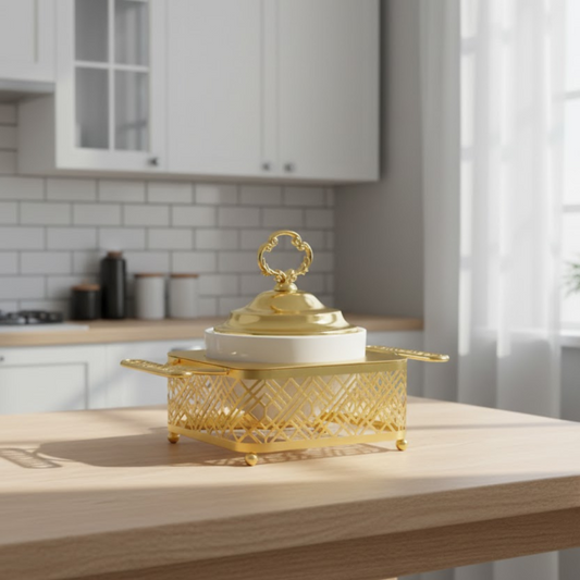Brilliant 5inch Round Bowl with Metal Stand