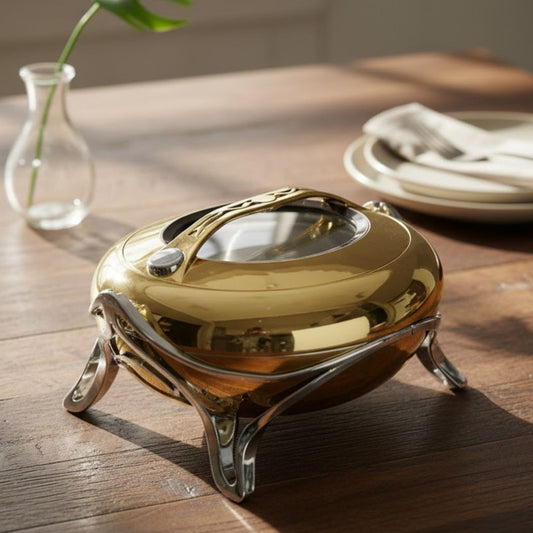 Golden 38CM Fire Taiwan Gold Silver Hotpot