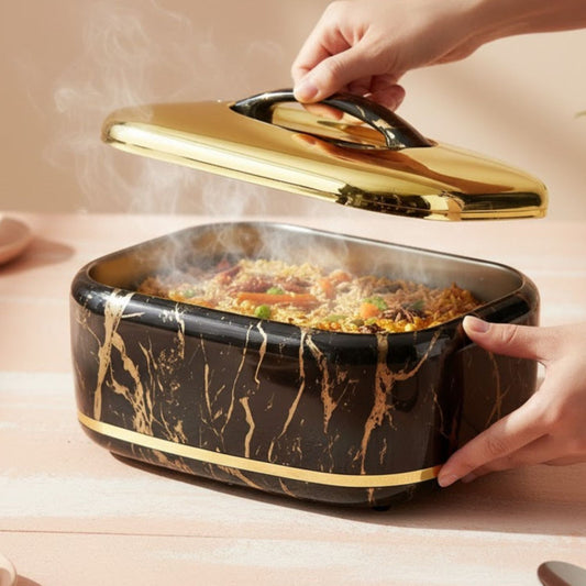 Rectangular 40CM Black Gold Hot Pot