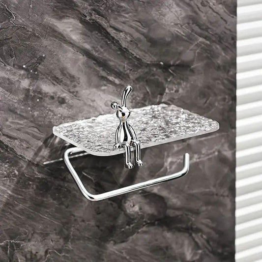 Acrylic Tissue Paper Holder With Shelf